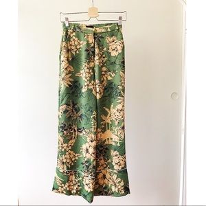 Topshop Floral green pants